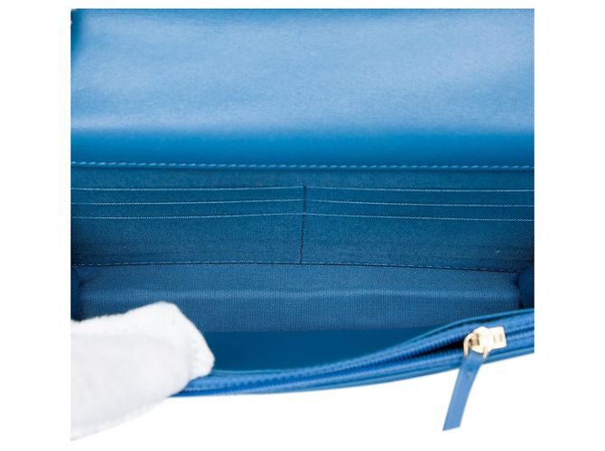 Chanel Blue Quilted Lambskin 19 Wallet On Chain Blau - Ansicht 4