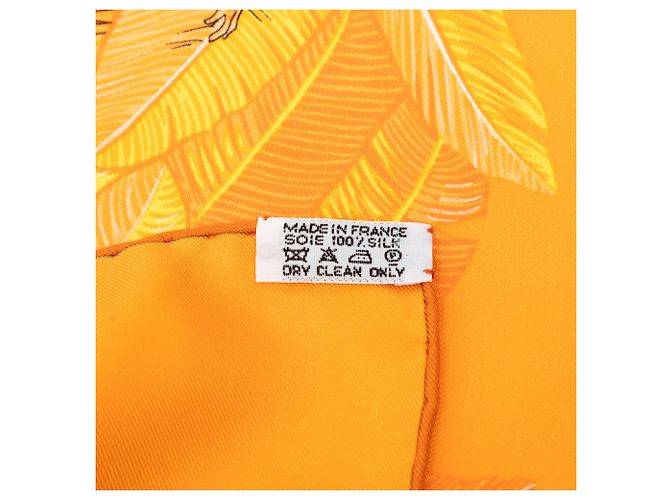 Sciarpa in seta Hermès Orange Ombres et Lumieres 90 Arancione - vista 5