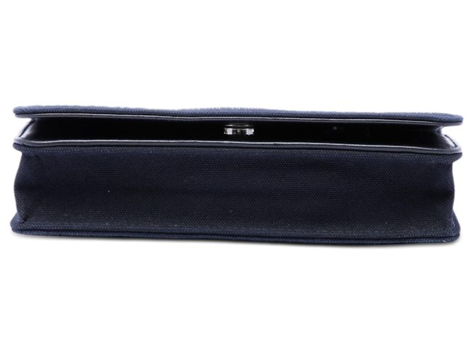 Wallet On Chain Portafoglio con catena in tela decorato con cristalli Chanel Blue Paris Shanghai Blu navy - vista 3