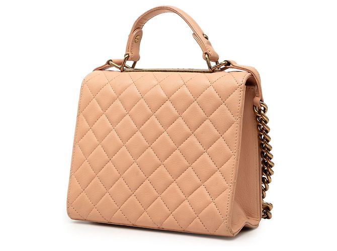 Chanel Beige Large Quilted Goatskin Reissue 2.55 Rita Top Handle Flap Bege - vista 2