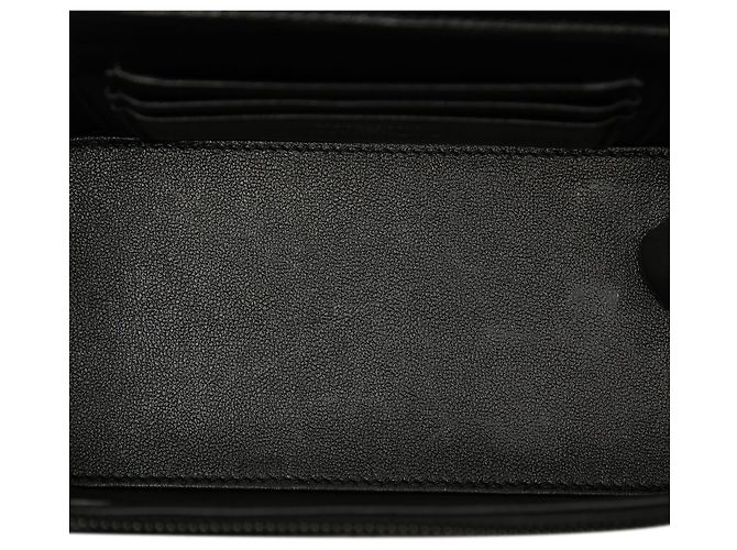 Vanity Chanel Beauty Case So Black in agnello nero piccolo con manico e catena - vista 4