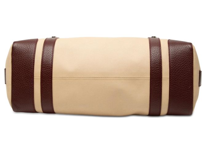 Bulgari Bvlgari Canvas-Tote mit beigem Lederbesatz - Ansicht 3