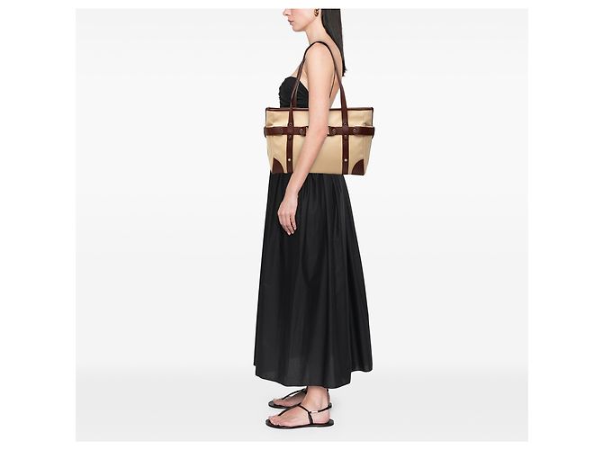 Bulgari Bvlgari Canvas-Tote mit beigem Lederbesatz - Ansicht 7