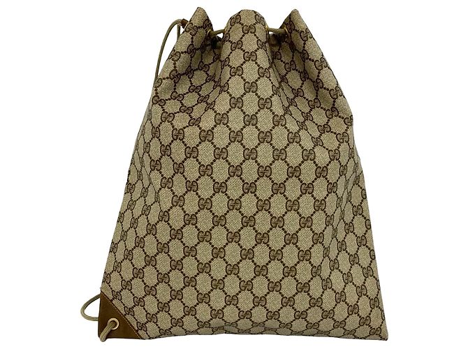 Borsa a coulisse Gucci Brown GG Supreme Marrone - vista 2