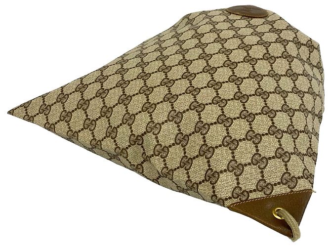 Borsa a coulisse Gucci Brown GG Supreme Marrone - vista 4