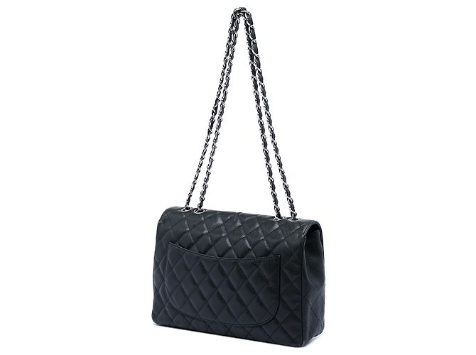 Chanel Black Jumbo Classic Caviar Single Flap Schwarz - Ansicht 2