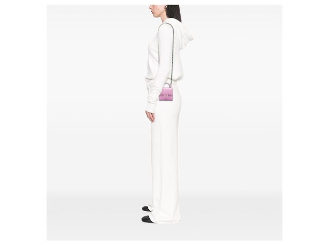 Chanel Pink Mini CC gestepptes Lammleder Top Handle Clutch mit Kette - Ansicht 5