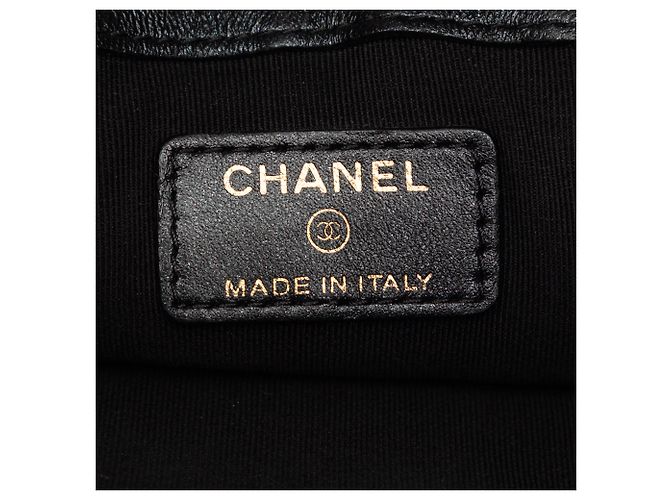 Chanel Black CC trapuntato in agnello con doppia zip a tracolla Nero - vista 5