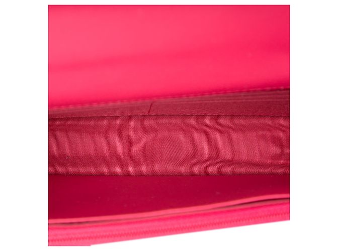 Wallet On Chain Portefeuille à chaîne 19 en agneau matelassé rose Chanel - vue 4
