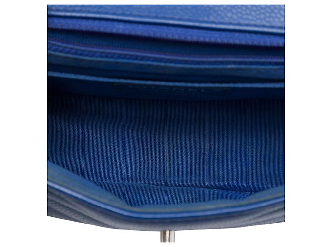 Chanel Blue Mini Caviar Chevron Data Center Envelope Flap - vista 4