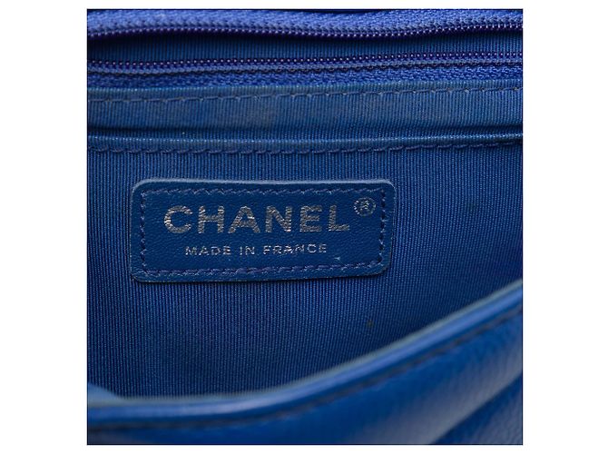 Chanel Blue Mini Caviar Chevron Data Center Envelope Flap - vista 5