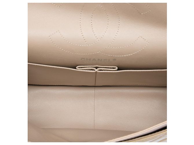 Chanel Beige Trapuntato Patent Crinkled Reissue 2.55 Double Flap 226 - vista 4