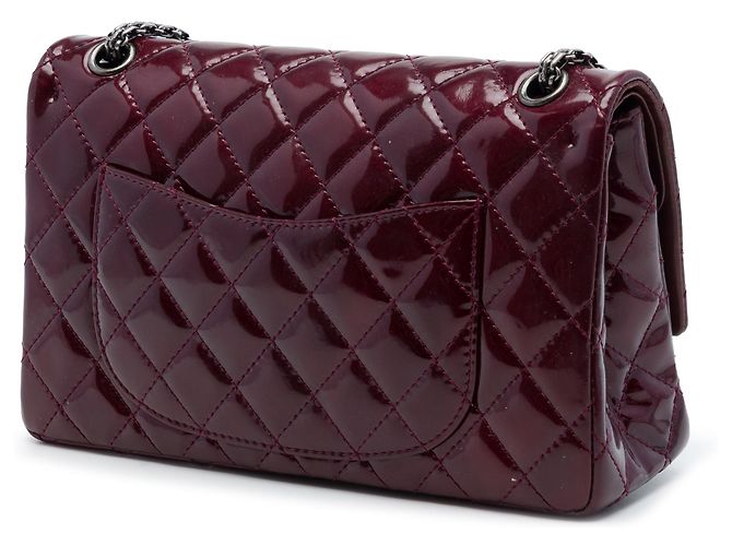 Chanel Red Quilted Patent Reissue 2.55 Double Flap 226 Rosso Bordò - vista 2