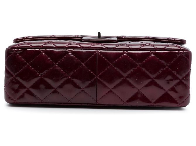 Chanel Red Quilted Patent Reissue 2.55 Double Flap 226 Rosso Bordò - vista 3