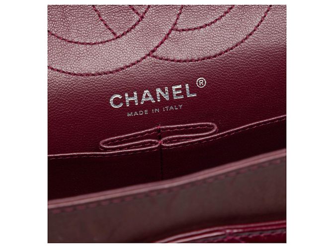 Chanel Red Quilted Patent Reissue 2.55 Double Flap 226 Rosso Bordò - vista 5