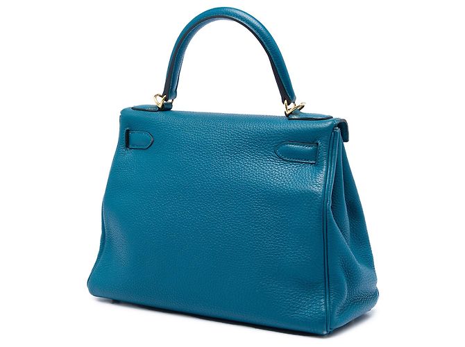 Hermès Blue Togo Kelly II Retourne 28 Blau - Ansicht 2