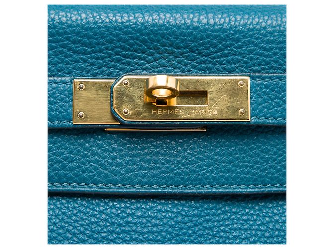 Hermès Blue Togo Kelly II Retourne 28 Blau - Ansicht 5