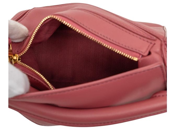 Borsa LOEWE Pink Mini Calfskin Puzzle Rosa D'oro - vista 4