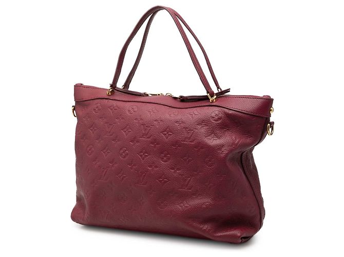 Louis Vuitton Red Monogram Empreinte Bastille PM Rosso Bordò - vista 2