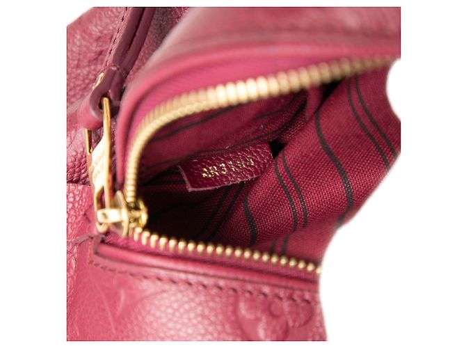 Louis Vuitton Red Monogram Empreinte Bastille PM Rosso Bordò - vista 6