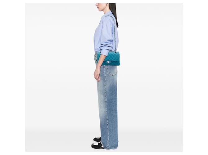 Chanel Blue Medium Classic Caviar Double Flap - vista 5