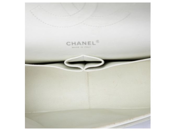 Chanel White Jumbo Classic Caviar Double Flap Bianco - vista 4