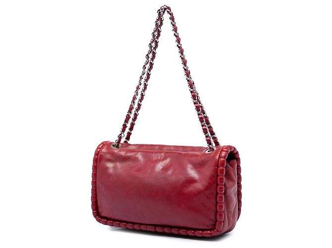 Pochette Chanel Red Paris Shanghai in pelle di vitello On The Bund Rosso - vista 2
