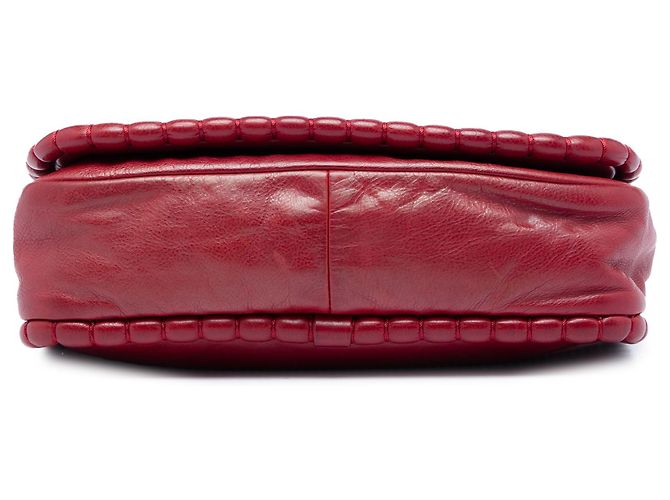 Pochette Chanel Red Paris Shanghai in pelle di vitello On The Bund Rosso - vista 3