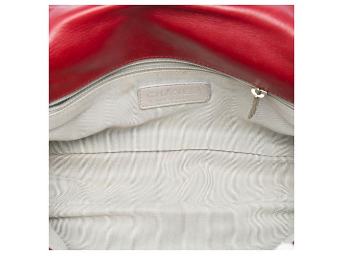 Pochette Chanel Red Paris Shanghai in pelle di vitello On The Bund Rosso - vista 4