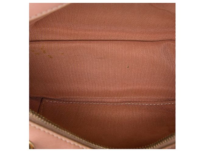 Vanity Beauty case Chanel CC trapuntato in pelle di vitello rosa, piccolo, con manico e catena - vista 4