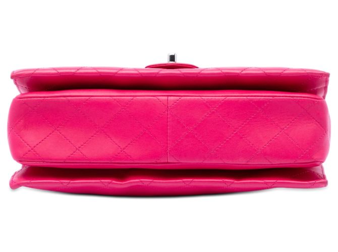 Chanel Pink Jumbo Quilted Lambskin 3 Accordion Double Flap Rosa - vista 3