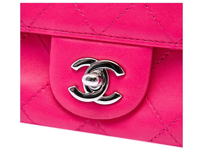 Chanel Pink Jumbo Quilted Lambskin 3 Accordion Double Flap Rosa - vista 5