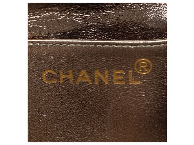 Chanel Borsa a tracolla Chanel Mini CC in agnello metallizzato trapuntato Argento con struttura - vista 5