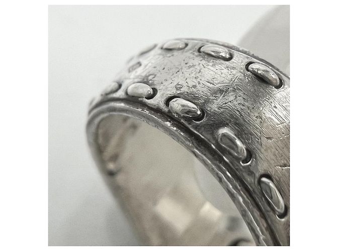 Ring Anel Hermès Silver Band - vista 3