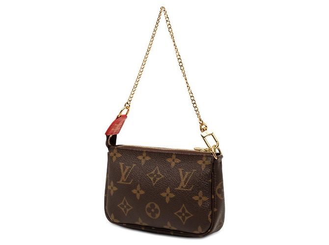 Bolso de Accesorios con Cadena Monogram Louis Vuitton Castaño Roja - vista 2