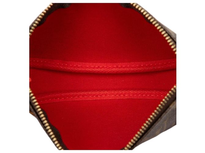 Bolso de Accesorios con Cadena Monogram Louis Vuitton Castaño Roja - vista 4