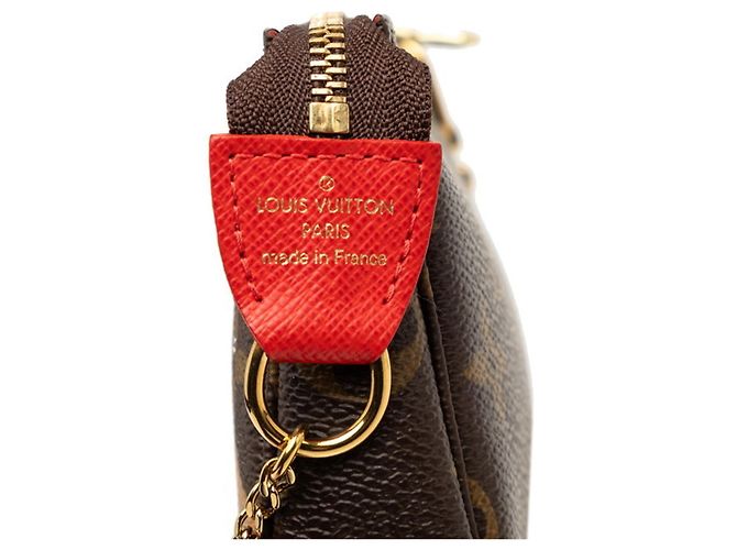 Bolso de Accesorios con Cadena Monogram Louis Vuitton Castaño Roja - vista 6