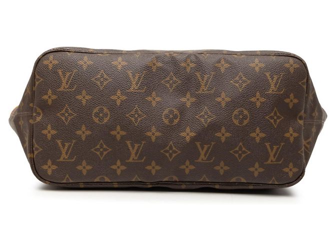 Borsa Tote Louis Vuitton Monogram Neverfull MM Marrone - vista 3