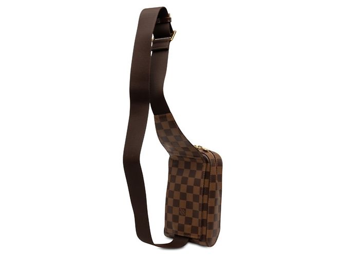 Borsa a tracolla Louis Vuitton Damier Geronimos Marrone - vista 2