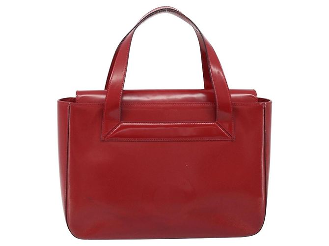 Céline Celine vintage in pelle Rosso - vista 2