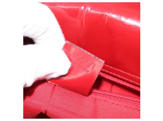 Céline Celine vintage in pelle Rosso - vista 7