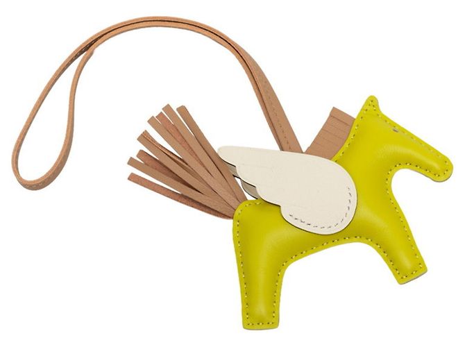 Hermès Hermes Rodeo Pegasus PM Handtaschenanhänger Beige Gelb - Ansicht 2