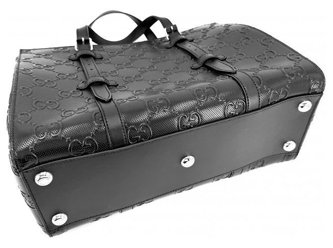 Borsa Tote Gucci in pelle nera Nero - vista 3