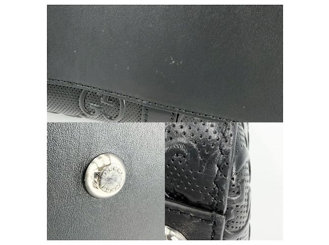 Borsa Tote Gucci in pelle nera Nero - vista 8