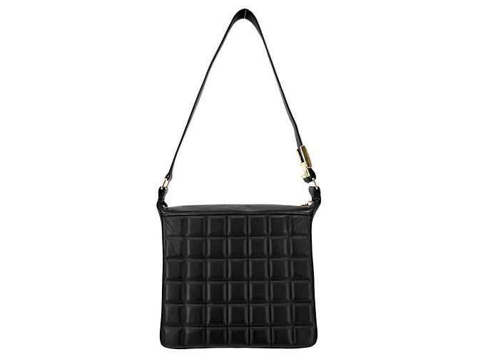 Borsa a tracolla Chanel in agnello nero - vista 2