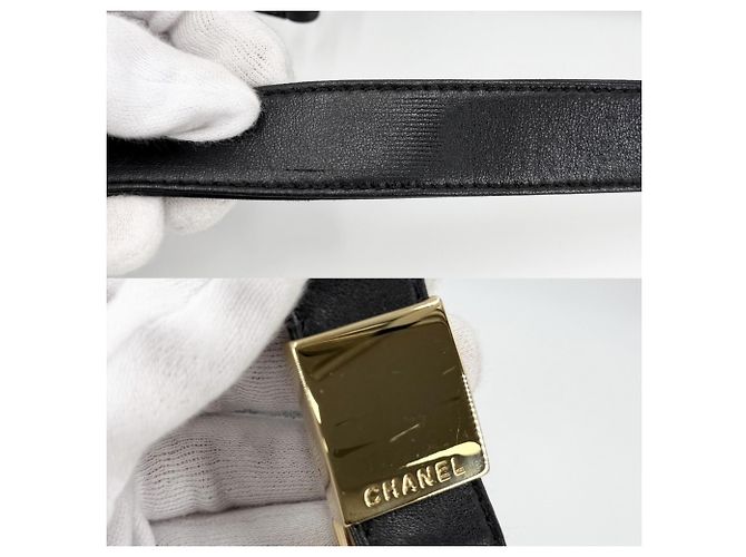 Borsa a tracolla Chanel in agnello nero - vista 8