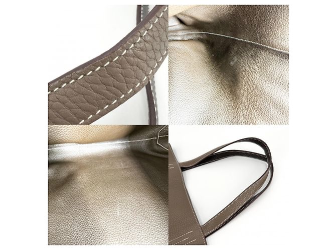 Hermès Borsa Tote Reversibile Hermes Double Sens 45 Marrone - vista 11