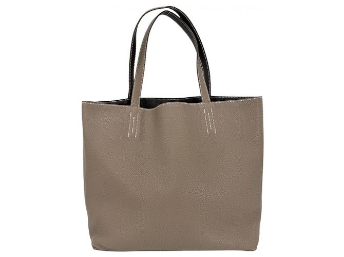 Hermès Borsa Tote Reversibile Hermes Double Sens 45 Marrone - vista 2