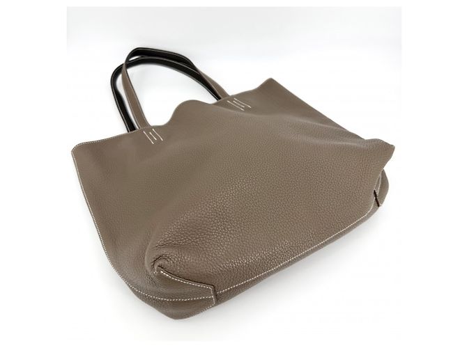 Hermès Borsa Tote Reversibile Hermes Double Sens 45 Marrone - vista 5