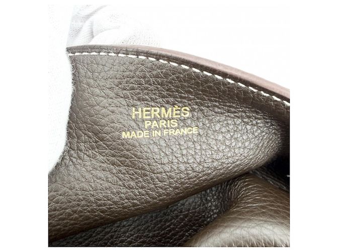 Hermès Borsa Tote Reversibile Hermes Double Sens 45 Marrone - vista 7